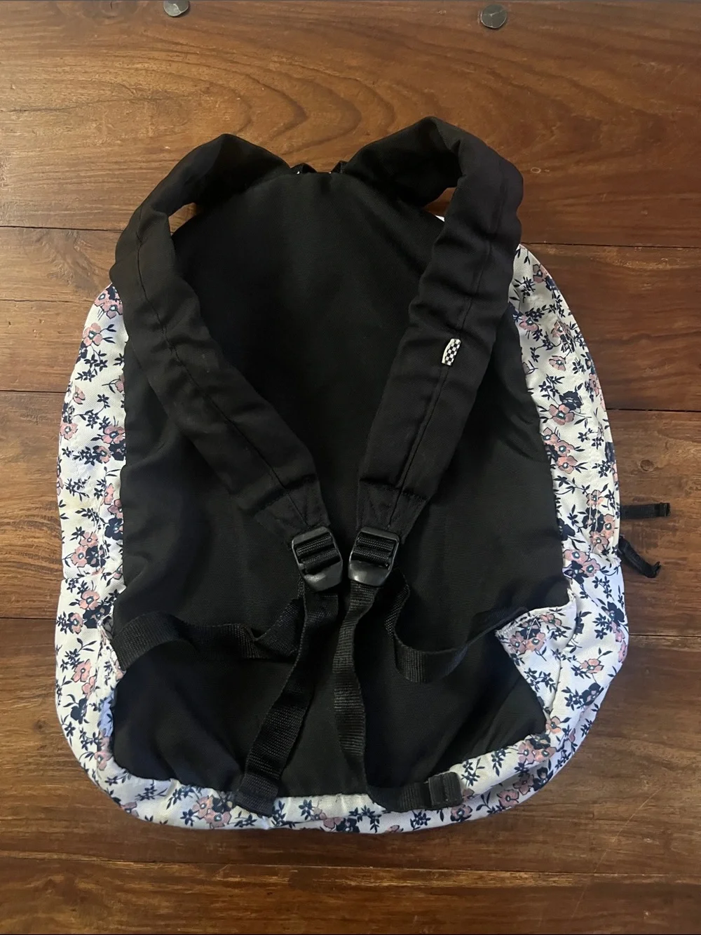 Vans Floral Backpack in Pink and Black